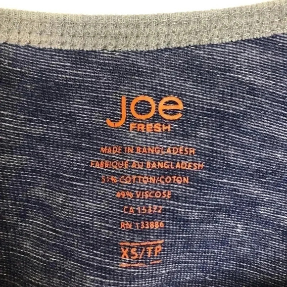 Joe Fresh Shirt 3/4 Sleeves Grey Size Extra Small - Picture 8 of 16